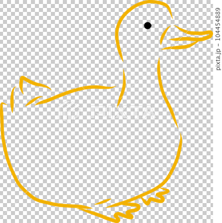 duck brush line drawing 104454889