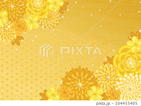 着物やかんざしのような和風花柄のベクター背景素材 着物やかんざしのような和風花柄のベクター背景素材 104455405