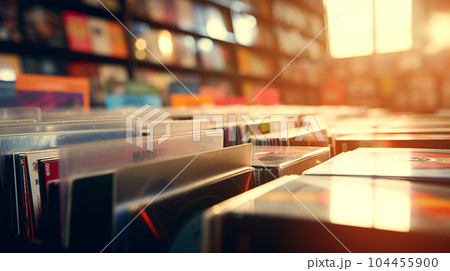 懐かしいレコード店のイメージ「AI生成画像」 104455900