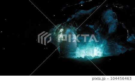 Beautiful ice cave interior at Glacier National Park 104456463