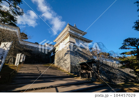 福島県　二本松市　冬　二本松城・霞ヶ城　箕輪門 104457029