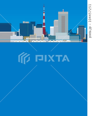 東京　東京タワー　都市風景 104457251