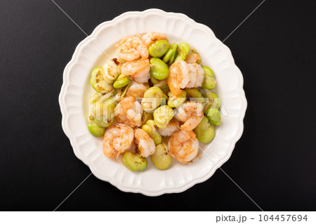 そら豆とエビの塩炒め そら豆とエビの塩炒め 104457694