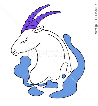 Zodiac sign of Capricornus or Goat, astrology 104458054