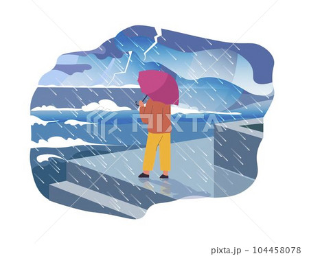 Weather and meteorological conditions, vector 104458078