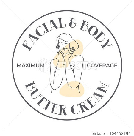 Facial and body butter cream, cosmetics products 104458194