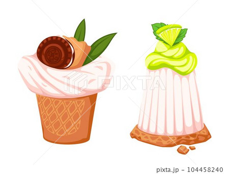Pastry and confectionery, dessert in restaurant 104458240