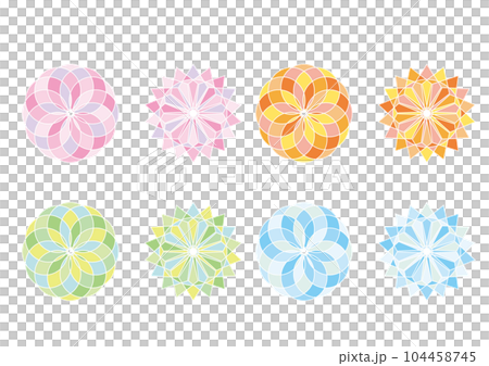 キラキラした模様の飾りのイラスト 104458745