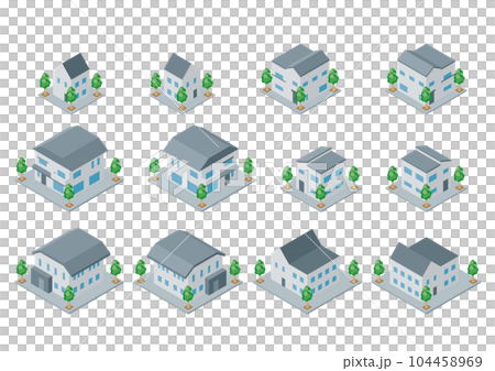 城市建築鳥瞰圖 104458969