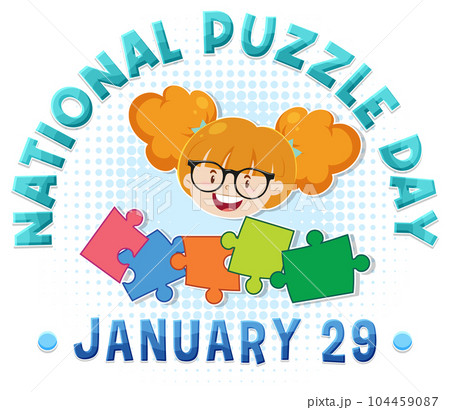 National Puzzle Day Banner Design 104459087