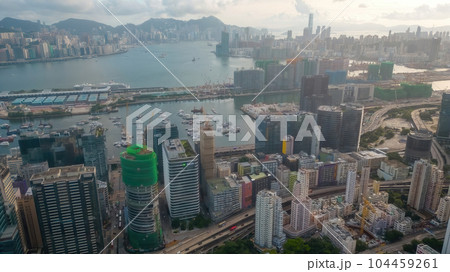 June 21 2023, the old residential blocks at Kwun tong, hk 104459261