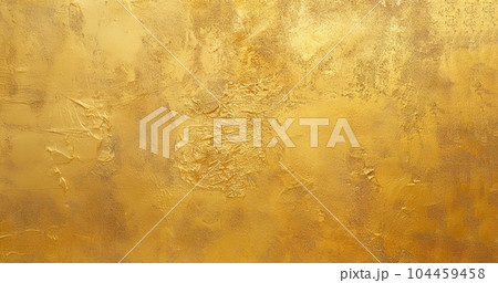Golden paint background texture.Painted background. Abstract emotional art. Modern design element. Golden liquid acrylic paints sparkling 104459458