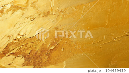 Golden paint background texture.Painted background. Abstract emotional art. Modern design element. Golden liquid acrylic paints sparkling 104459459