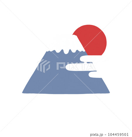 初日の出のイラスト素材 104459501