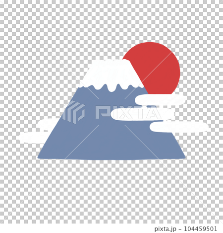 今年第一個日出插畫素材 104459501