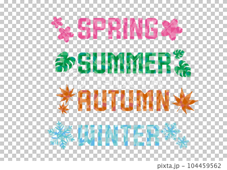 春夏秋冬をイメージしたタイトルイメージ 春夏秋冬をイメージしたタイトルイメージ 104459562