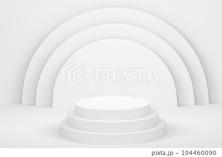 Abstract scene or podium for product showcase on monochrome background. 104460090