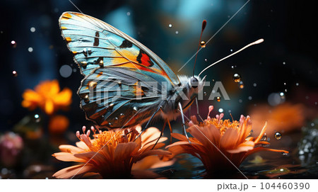 a butterfly on a flower 104460390