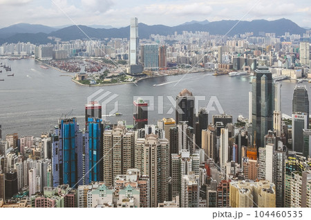 June 26 2023, towering skyscrapers, and vibrant energy at hk June 26 2023, towering skyscrapers, and vibrant energy at hk 104460535