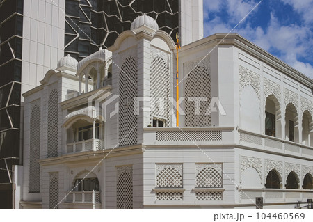 June 26 2023, Gurudwara Sahib is a prominent Sikh temple located in the Wan Chai June 26 2023, Gurudwara Sahib is a prominent Sikh temple located in the Wan Chai 104460569