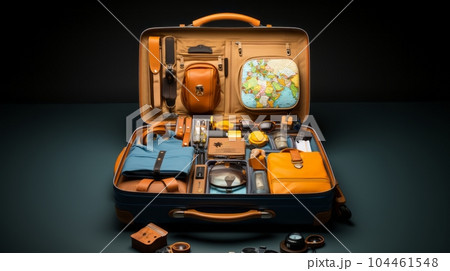 Essential travel items 104461548