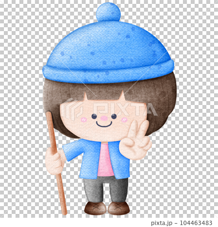 Cue hiker character 104463483