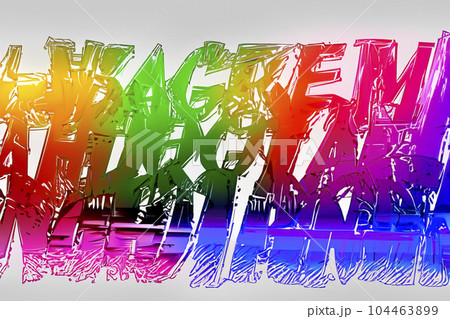Brutalism. Brutalist. Abstract background. Illustration of large, colorful and striking text. Minimalist or monochrome color palettes. Black and white with touches of saturated colors. Brutalism. Brutalist. Abstract background. Illustration of large, colorful and striking text. Minimalist or monochrome color palettes. Black and white with touches of saturated colors. 104463899