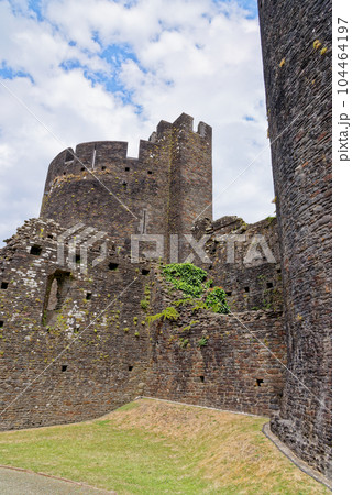 Caerphilly Castle - second largest castle in United Kingdom - Caerphilly - Wales Caerphilly Castle - second largest castle in United Kingdom - Caerphilly - Wales 104464197
