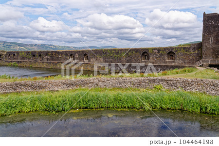Caerphilly Castle - second largest castle in United Kingdom - Caerphilly - Wales Caerphilly Castle - second largest castle in United Kingdom - Caerphilly - Wales 104464198