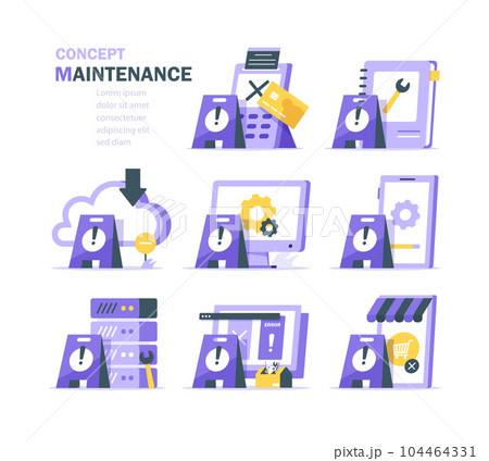 System Update Improvement Change New Version,Installing update process,mobile app, banner template System Update Improvement Change New Version,Installing update process,mobile app, banner template 104464331