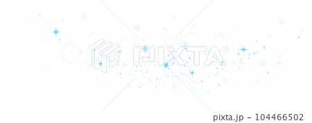 Blue glitter wave abstract illustration. Blue stars dust trail sparkling particles isolated on transparent background. Magic concept. PNG. 104466502