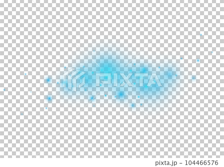 Blue glitter wave abstract illustration. Blue stars dust trail sparkling particles isolated on transparent background. Magic concept. PNG. 104466576