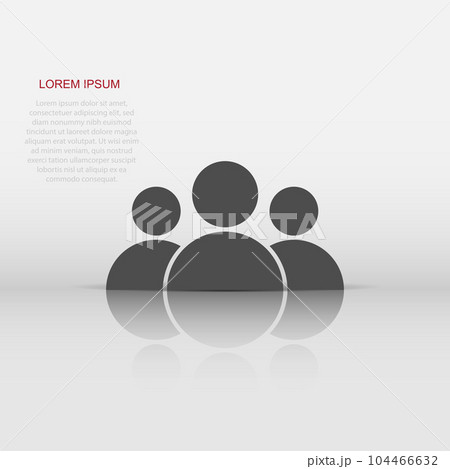 People icon in flat style. Users illustration pictogram. Teamwork person sign business concept. People icon in flat style. Users illustration pictogram. Teamwork person sign business concept. 104466632