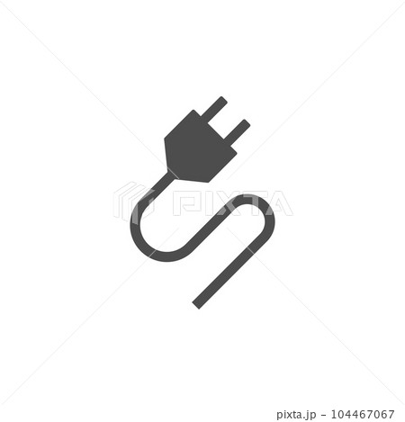 Electric socket with a plug icon in flat style. Connection symbol vector illustration on isolated background. 404 error sign business concept. 104467067