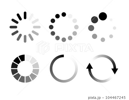 Loading bar icon in flat style. Progress indicator vector illustration on isolated background. Download button sign business concept. 104467245