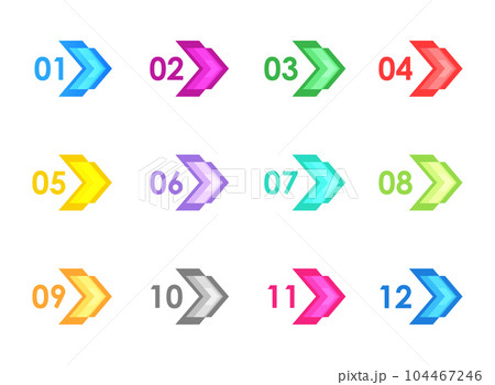 Numbers font icon in flat style. Typography vector illustration on isolated background. Numeral typographic sign business concept. 104467246