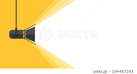 Lamp illumination icon in flat style. Spotlight vector illustration on isolated background. Floodlight energy sign business concept. Lamp illumination icon in flat style. Spotlight vector illustration on isolated background. Floodlight energy sign business concept. 104467293
