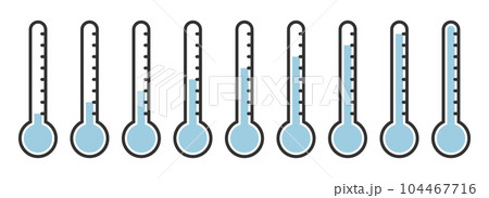 Thermometer sign icon vector illustration isolated on white 104467716