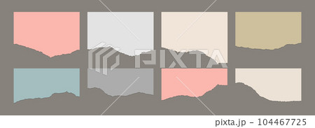 Torn ripped paper sheet set. Paper scraps. Notebook paper strips and pieces. Torn ripped paper sheet set. Paper scraps. Notebook paper strips and pieces. 104467725