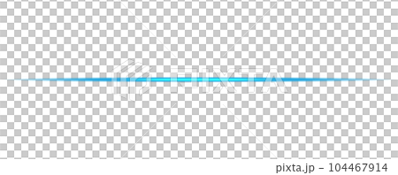 Blue horizontal lens flares. Laser beams, horizontal light rays. Beautiful light flares. Glowing streaks on transparent background. Png. 104467914
