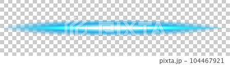 Blue horizontal lens flares. Laser beams, horizontal light rays. Beautiful light flares. Glowing streaks on transparent background. Png. 104467921