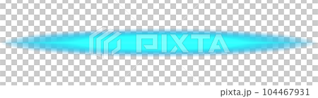 Blue horizontal lens flares. Laser beams, horizontal light rays. Beautiful light flares. Glowing streaks on transparent background. Png. 104467931