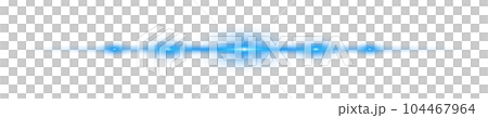 Blue horizontal lens flares. Laser beams, horizontal light rays. Beautiful light flares. Glowing streaks on transparent background. Png. 104467964