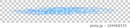 Blue horizontal lens flares. Laser beams, horizontal light rays. Beautiful light flares. Glowing streaks on transparent background. Png. 104468335