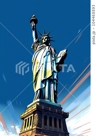 Illustration of the Statue of Liberty in New York, USA Illustration of the Statue of Liberty in New York, USA 104468893