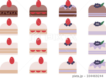 シンプルなショートケーキ 104469244