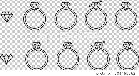 ring icon set 104469362