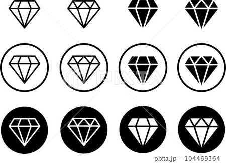 ダイヤのアイコンセット 104469364