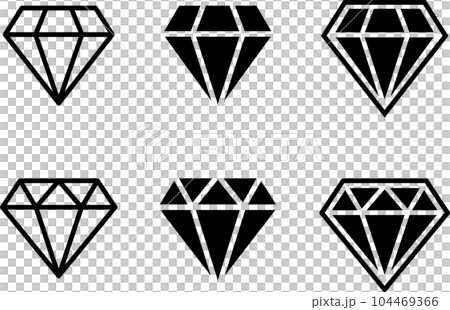 diamond icon set 104469366