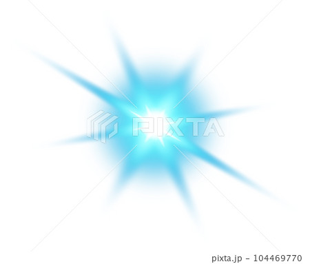 Blue star and sparks isolated on transparent background. Flares and sunbursts. Glowing light effects. PNG. Blue star and sparks isolated on transparent background. Flares and sunbursts. Glowing light effects. PNG. 104469770